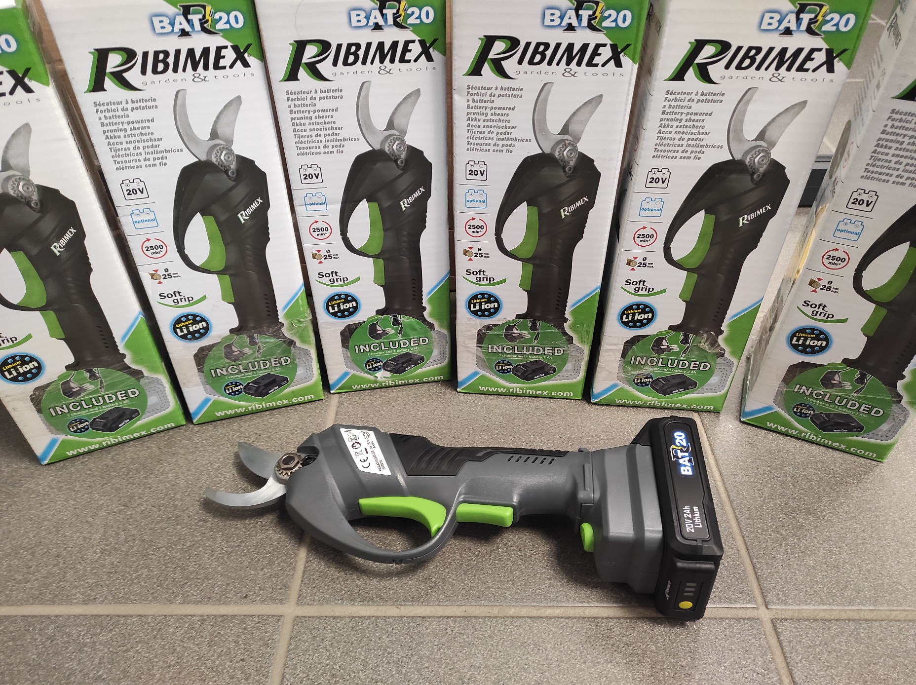 Ribimex sécateur à batterie 20 V